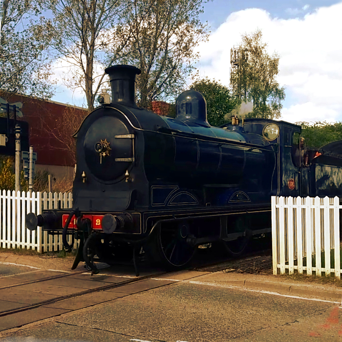 Strathspey steam train from over the garden fence
